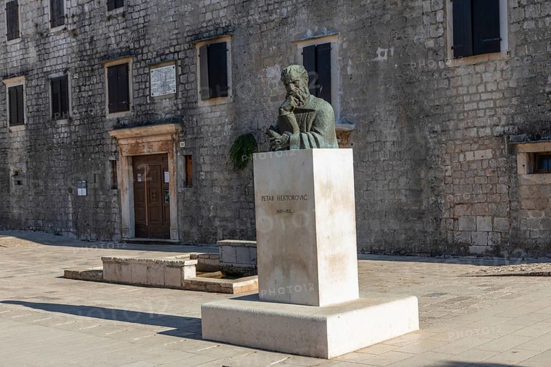 Monument to Petar HektoroviÄ‡, Starigrad, island of Hvar, Dalmatia, Croatia
