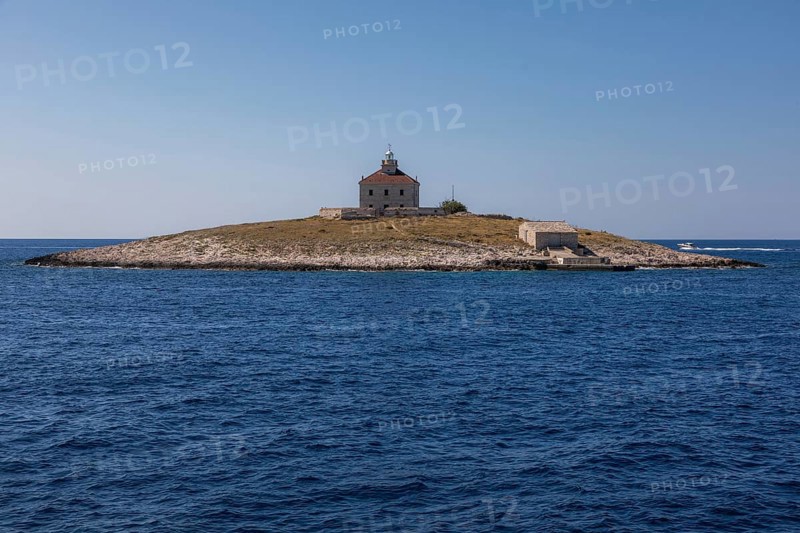 Lighthouse island Pokonji Dol, near Hvar, Dalmatia, Croatia