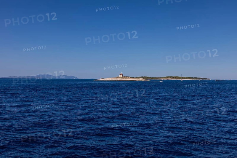 Lighthouse island Pokonji Dol, near Hvar, Dalmatia, Croatia