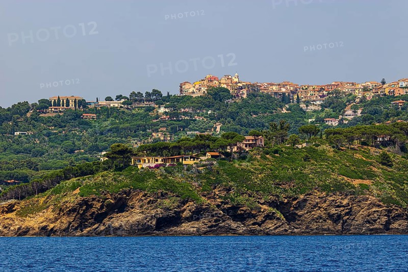 Holiday homes near Madonna delle Grazie, above the village of Capoliveri, Elba Island, Tuscan Archipelago National Park, Tuscany, Italy