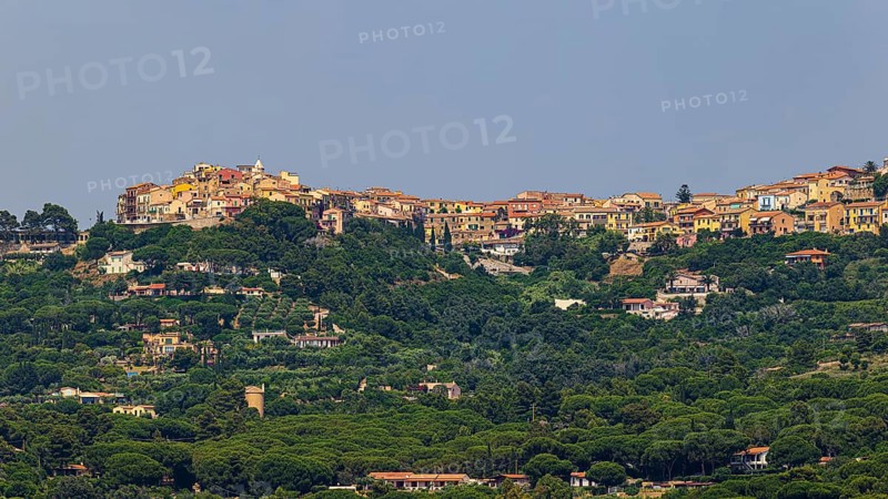 Holiday homes near Madonna delle Grazie, above the village of Capoliveri, Elba Island, Tuscan Archipelago National Park, Tuscany, Italy