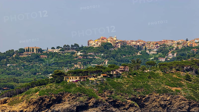 Holiday homes near Madonna delle Grazie, above the village of Capoliveri, Elba Island, Tuscan Archipelago National Park, Tuscany, Italy