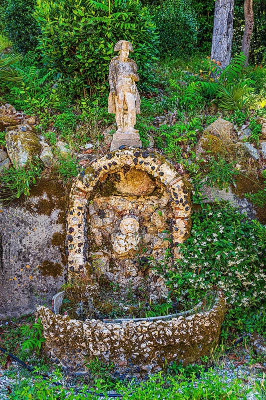 Statue of Napoleon Bonaparte in front of the summer residence in San Marino, Elba Island, Tuscan Archipelago National Park, Tuscany, Italy