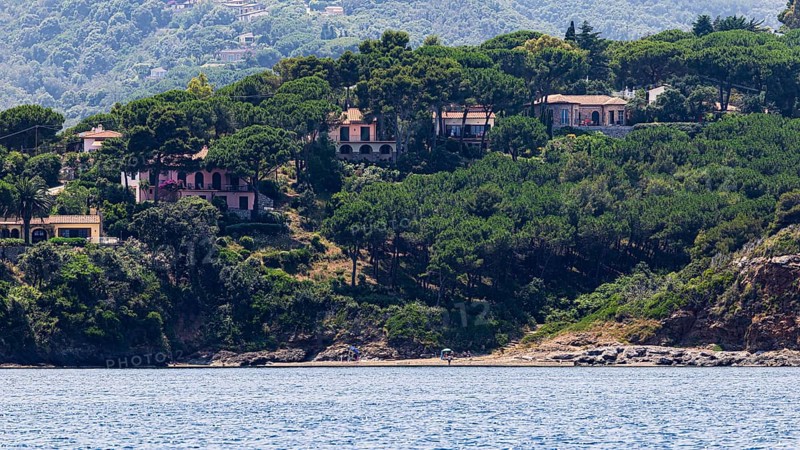 Holiday homes on the hill of Capo Perla, near Capoliveri, Elba Island, Tuscan Archipelago National Park, Tuscany, Italy