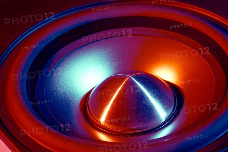 Full frame abstract colorful loudspeaker detail