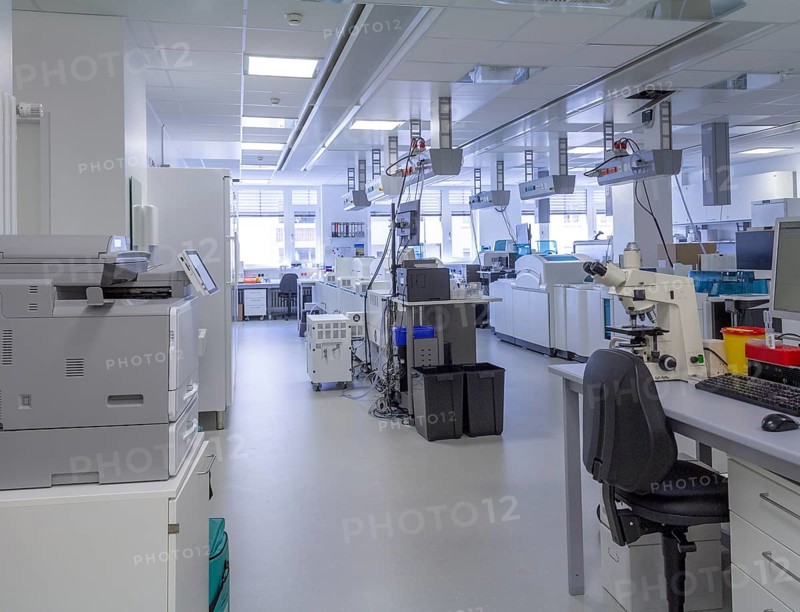 Medical laboratory including lots of apparatuses and technical equipment