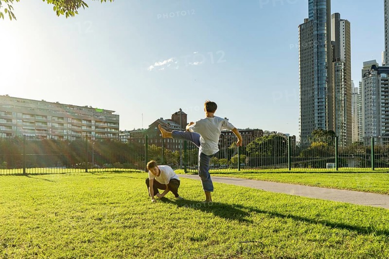 The joy of practicing Taekwondo in a green space