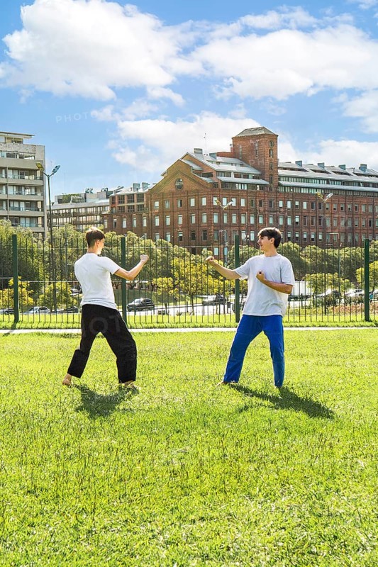 A healthy lifestyle through outdoor Taekwondo