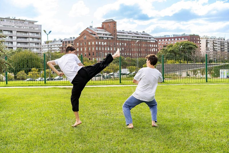 Achieving goals with an outdoor Taekwondo session