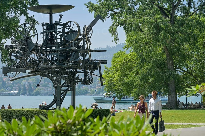 Heureka, kinetic sculpture, artist Jean Tinguely, Zürichhorn, Zurich, Switzerland