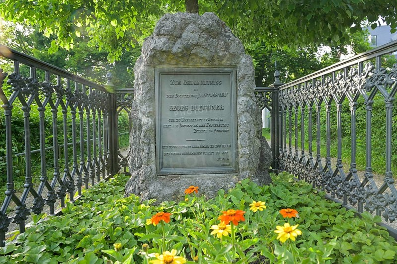 Georg Büchner grave and memorial, Germaniastrasse, Zurich, Switzerland