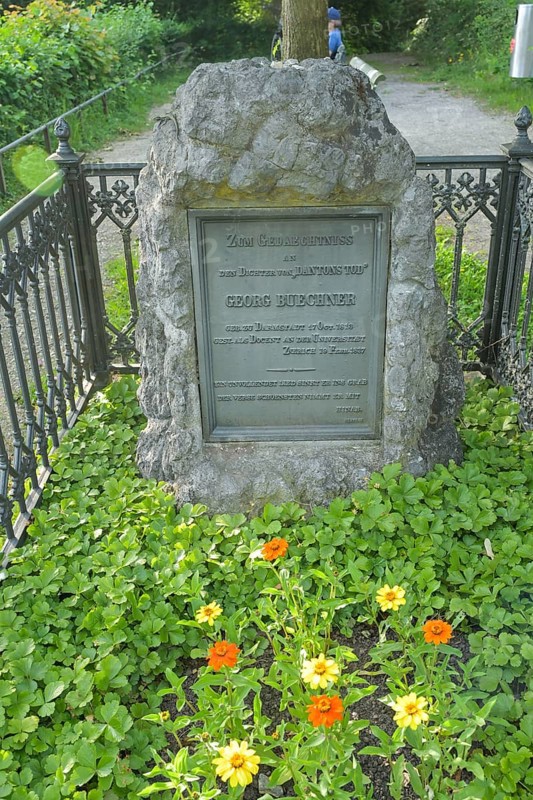 Georg Büchner grave and memorial, Germaniastrasse, Zurich, Switzerland
