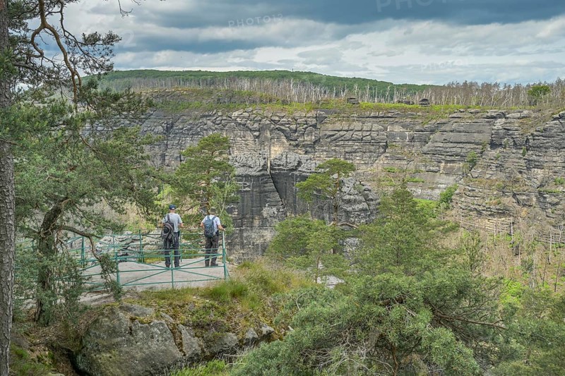 Elbe Sandstone Mountains east of Hrensko, Czech Republic