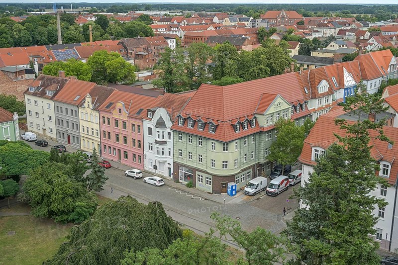 Overview, Old Town, Wittenberge, District of Prignitz, Brandenburg, Germany