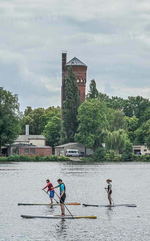 Havel, water tower, Hermannswerder, Potsdam, Brandenburg, Germany