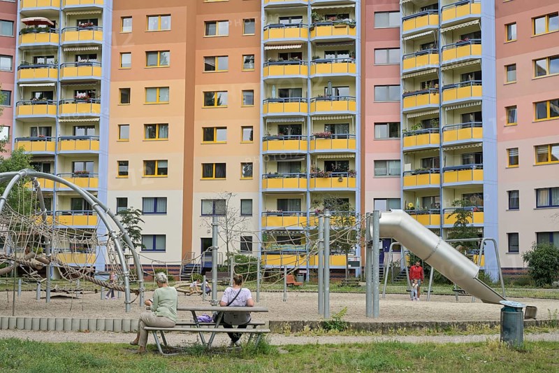 Prefabricated building, Zeppelinstraße, Potsdam, Brandenburg, Germany