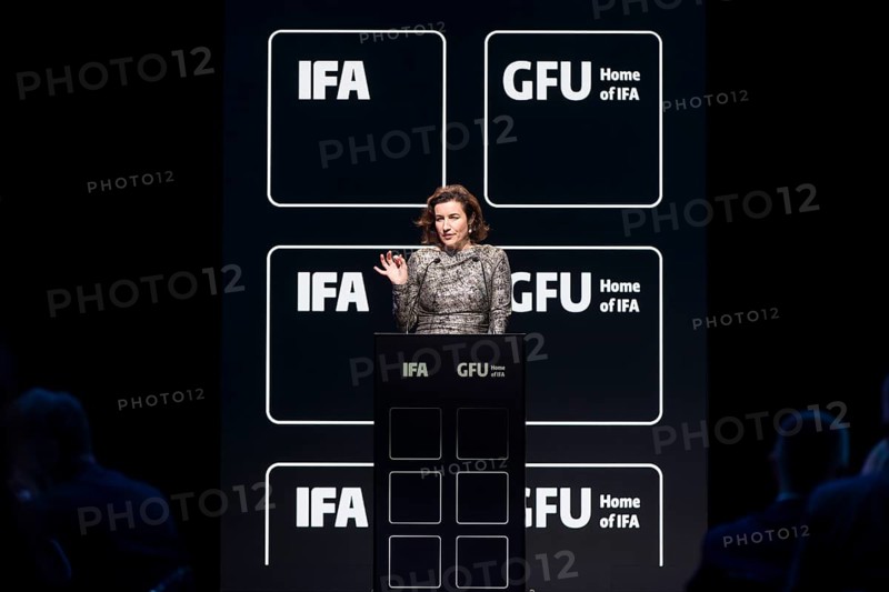 Dorothee Bär (Federal Minister of Research, Technology and Space of the Federal Republic of Germany, CSU) speaks at the opening gala of the IFA Funkausstellung in the CityCube, Berlin, 4 September 2025