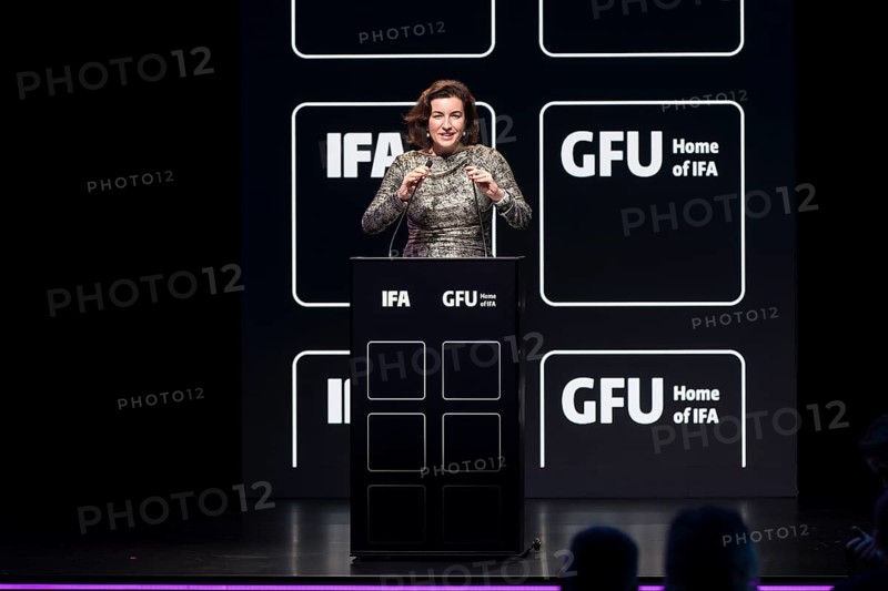 Dorothee Bär (Federal Minister of Research, Technology and Space of the Federal Republic of Germany, CSU) speaks at the opening gala of the IFA Funkausstellung in the CityCube, Berlin, 4 September 2025