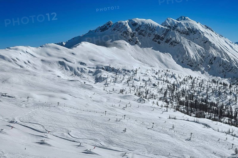 Alpe Tognola ski area, San Martino di Castrozza, Trentino, South Tyrol, Italy