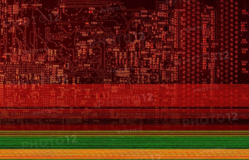 Colorful abstract data loss theme showing a corrupted image