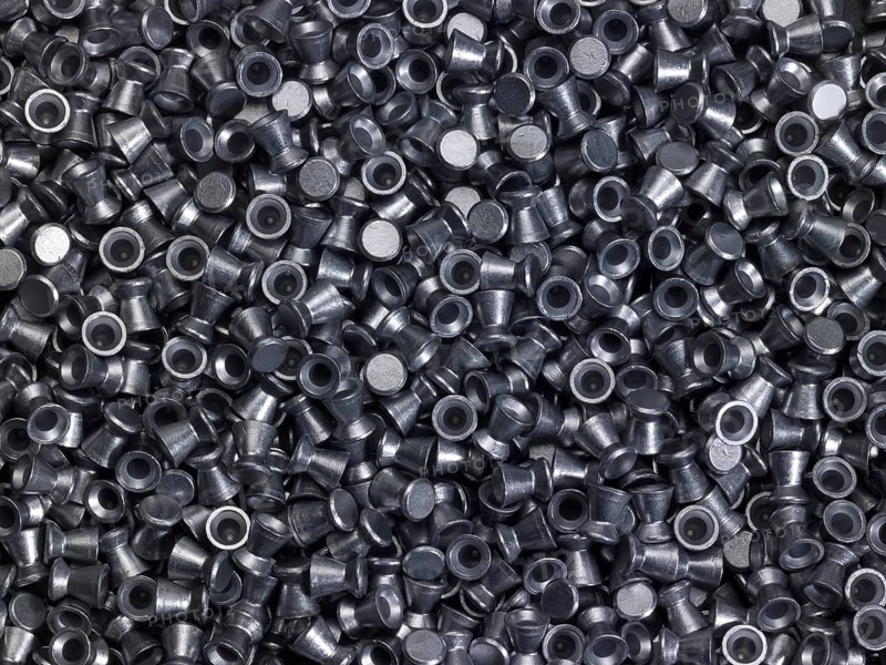 Full frame background with lots of diabolo pellets