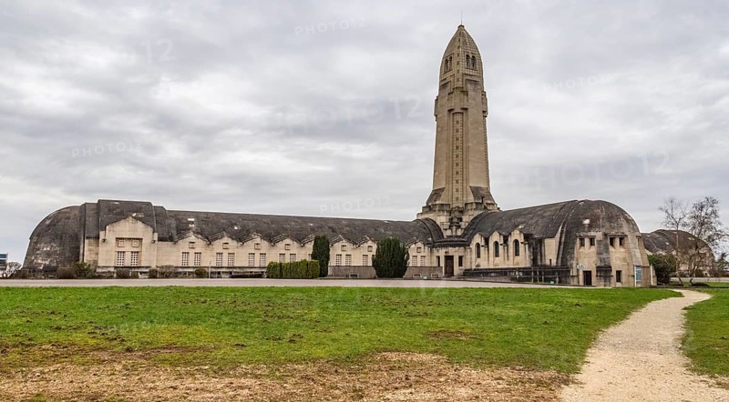 Scenery around the Douaumont Ossuary, a memorial located near Verdun in France