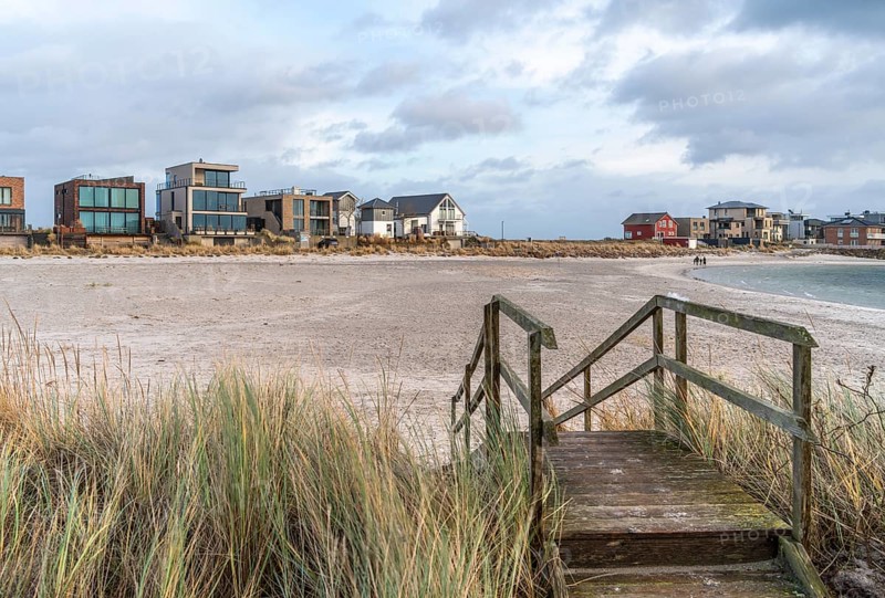 Scenery around Olpenitz, a part of the town Kappeln in Schleswig-Holstein, Germany, at the mouth of the Schlei firth to the Baltic Sea