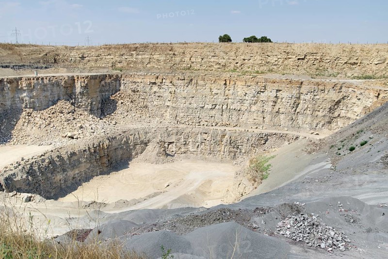 Sunny stone pit scenery in Southern Germany