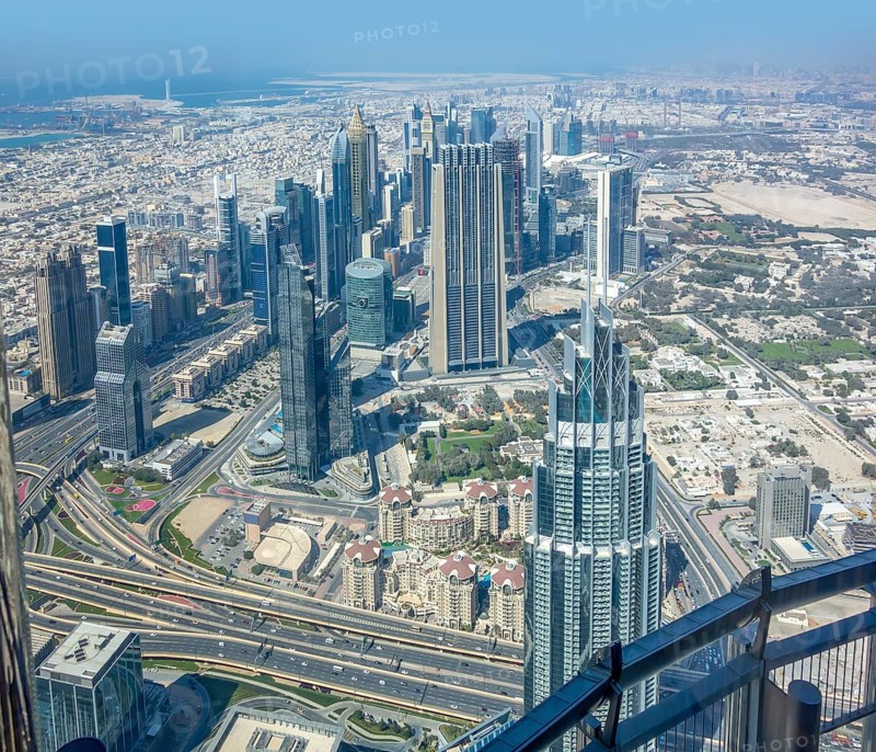 Aerial view of Dubai in the United Arab Emirates