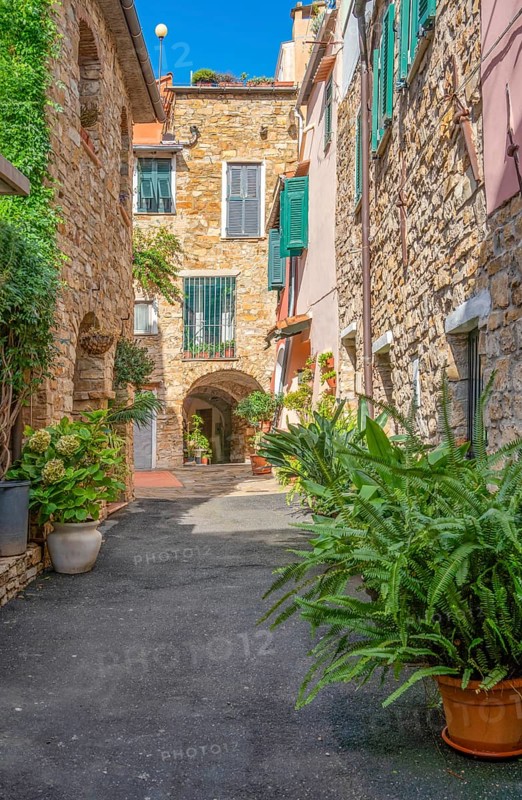 Impression of Poggi, a village near Imperia in Liguria, Italy