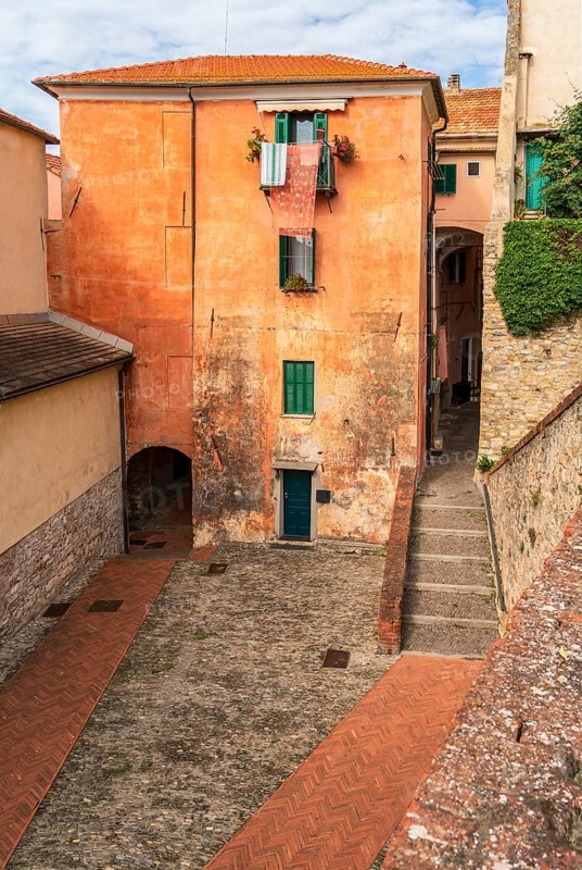 Impression of Porto Maurizio in Oneglia, a former town in northern Italy on the Ligurian coast, in 1923 joined to Porto Maurizio to form the Comune of Imperia