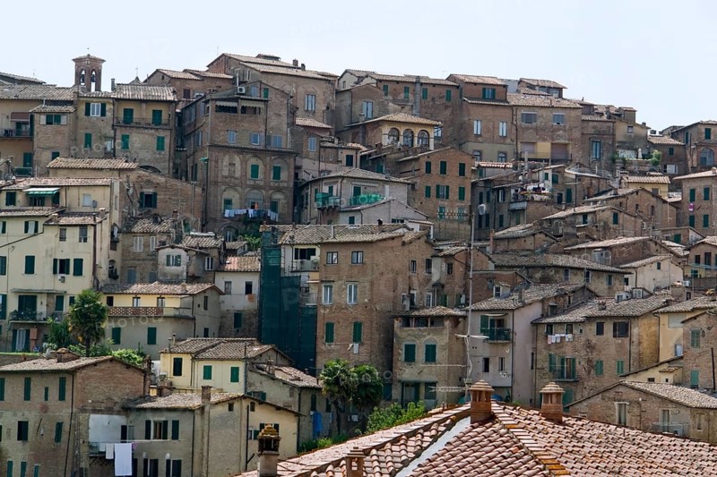 Aerial view of Siena, a city in Tuscany (Italia)