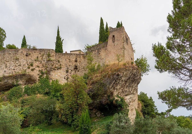 Fortification around Vaison-la-Romaine, a town in the Vaucluse department in the Provence region in southeastern France