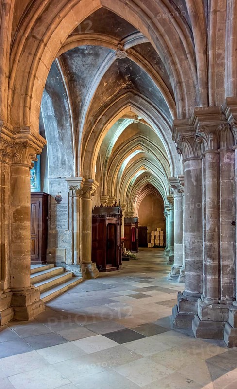 Scenery inside the Saint-Maurices Basilica in Epinal, the capital city of the Vosges departmend in France