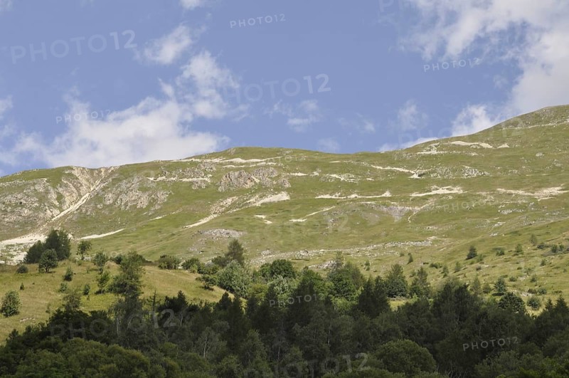Mountain panorama of Savoy near Valloire