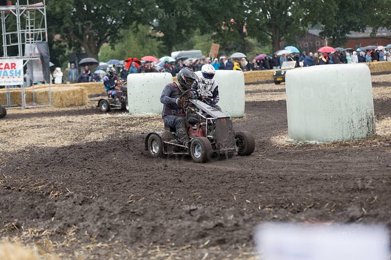 Lawnmower tractor race in Thönse, Lower Saxony, Germany