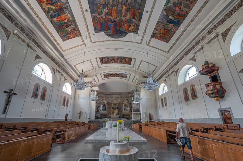 The Roman Catholic parish church of St Martin, interior, Dornbirn, Vorarlberg, Austria