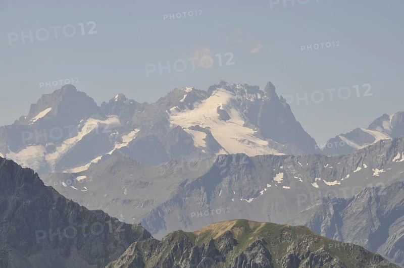 Mountain panorama of Savoy near Valloire