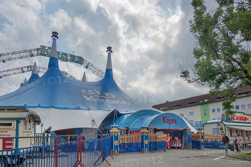 Circus tent, Circus tent, Circus-Krone, Kempten, Allgäu, Bavaria, Germany