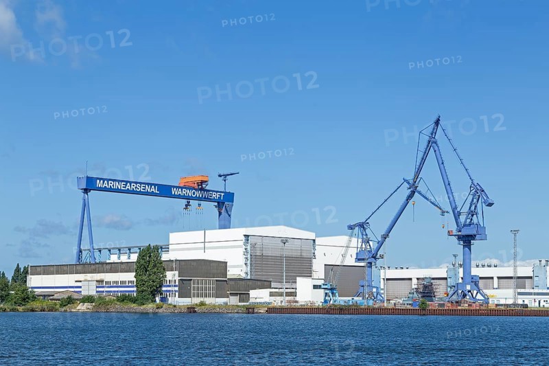 Marinearsenal Warnow Werft, Unterwarnow, Warnemünde, Rostock, Mecklenburg-Vorpommern, Germany