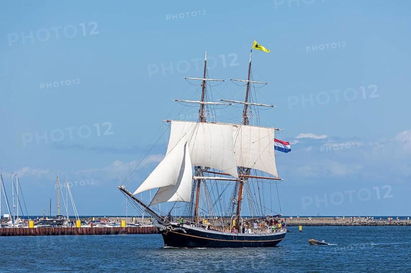 Sailing ship Morgenstern, Hanse-Sail, Unterwarnow, Warnemünde, Rostock, Mecklenburg-Vorpommern, Germany