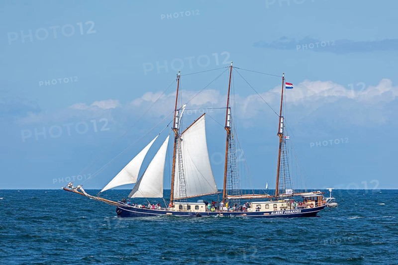 Sailing ship Albert Johannes, Hanse-Sail, Ostee near Warnemünde, Rostock, Mecklenburg-Vorpommern, Germany