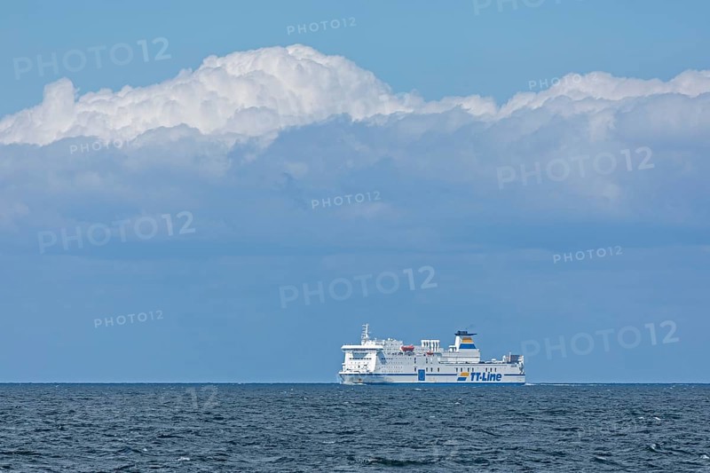 TT-Line ferry Tom Sawyer, Baltic Sea near Warnemünde, Rostock, Mecklenburg-Western Pomerania, Germany