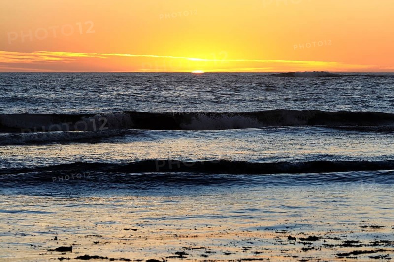 Sunset at the beach near Lancelin, Perth, Western Australia, WA, Indian Ocean, Australia