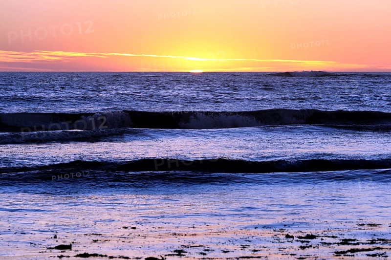 Sunset at the beach near Lancelin, Perth, Western Australia, WA, Indian Ocean, Australia