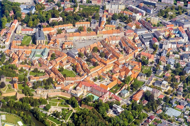 Cheb, Cheb, city, centre, Czech Republic, Vogtland, aerial view