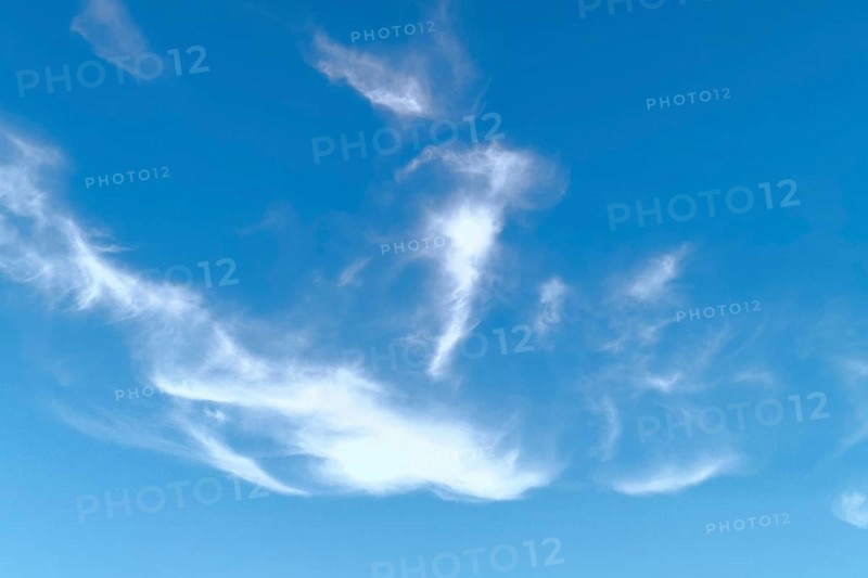Fibrous feather clouds Veil clouds Cirrus under a blue sky, international