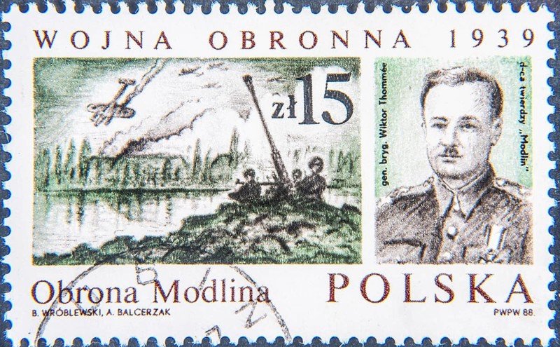 Wiktor Thommée (1881–1962) was a Polish military commander and a brigadier general of the Polish Army. Portrait on a Polish postage stamp