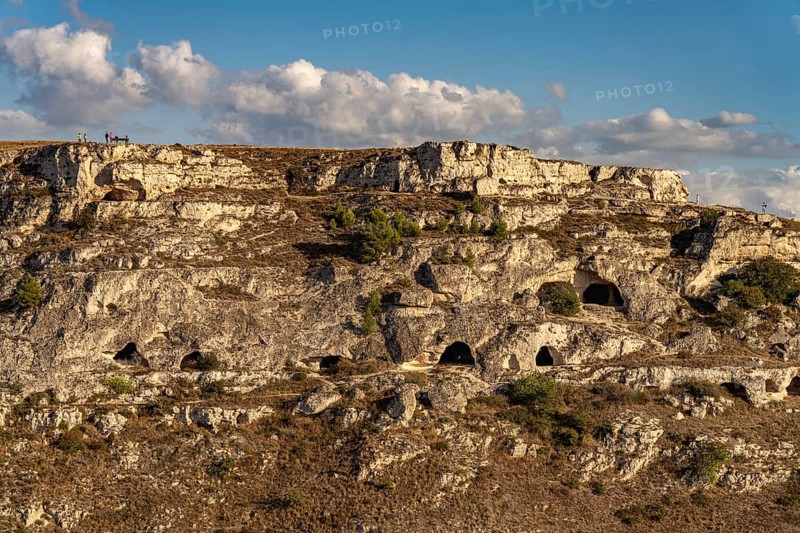 Caves at the Gravina di Matera gorge, Matera, Basilicata, Italy