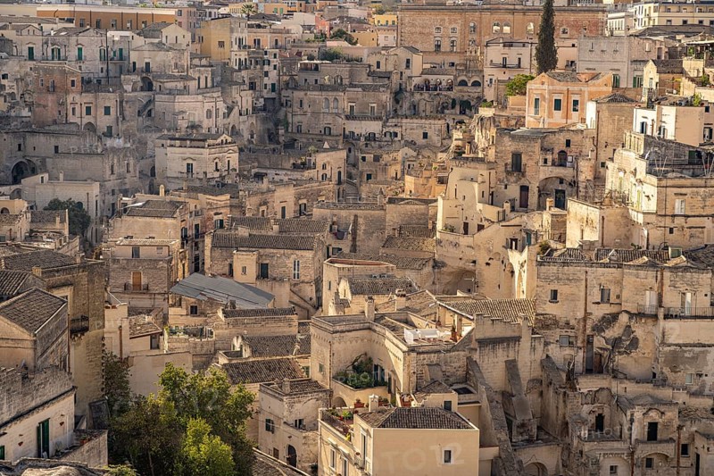 Sassi cave settlements in the historic centre of Matera, Basilicata, Italy